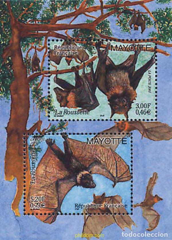Sellos: 76478 MNH MAYOTTE 2001 MURCIELAGOS