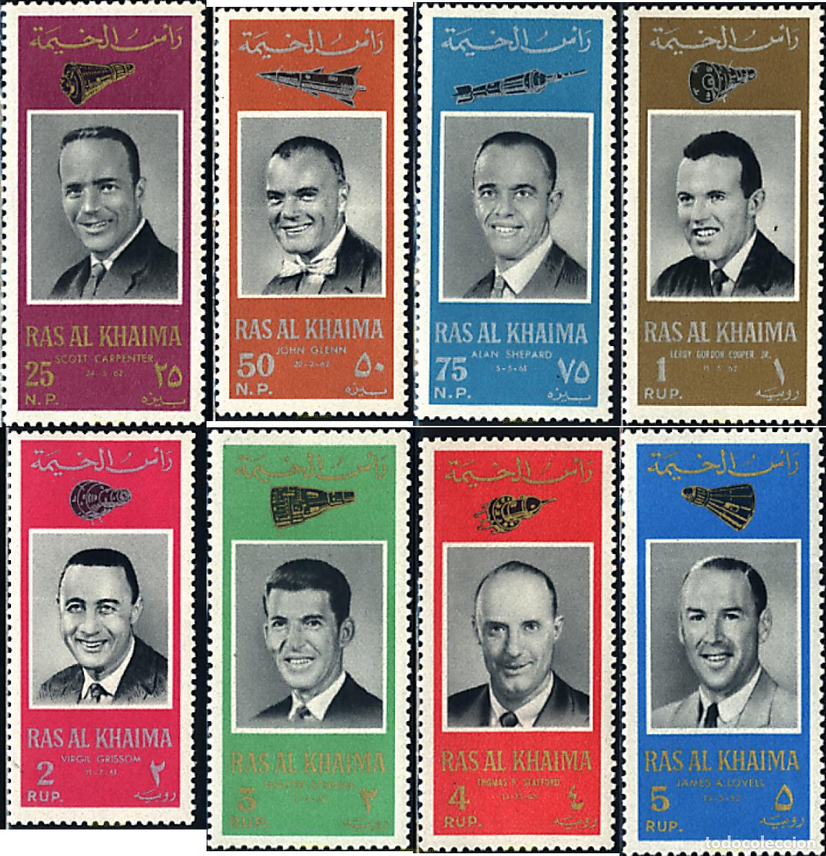 Sellos: 75992 MNH RAS AL KHAIMA 1966 ASTRONAUTAS AMERICANOS