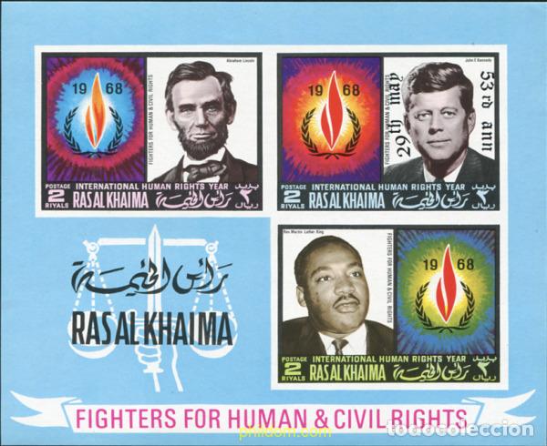 Sellos: 573593 MNH RAS AL KHAIMA 1968 A&Ntilde;O INTERNACIONAL DE LOS DERECHOS HUMANOS