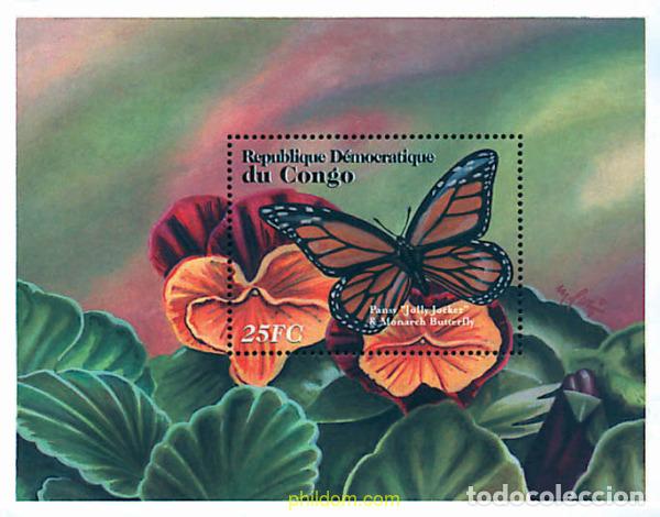 Sellos: 303108 MNH CONGO. Rep&uacute;blica democr&aacute;tica 2001 FLORES E INSECTOS