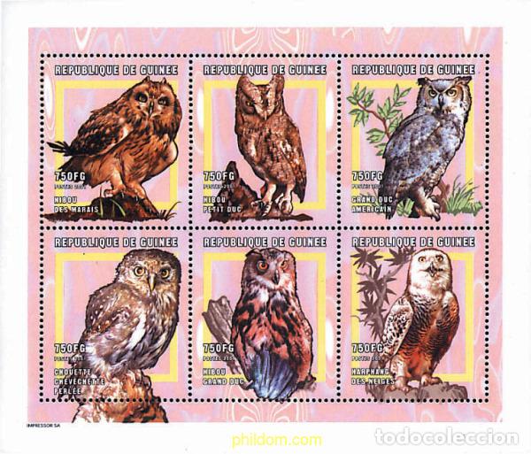 Sellos: 282480 MNH GUINEA 2001 BUHOS