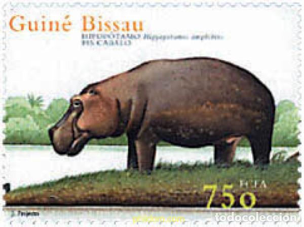 Selos: 77547 MNH GUINEA BISSAU 2001 HIPOPOTAMO