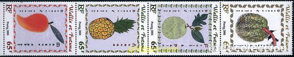 Sellos: 5578 MNH WALLIS Y FUTUNA 2001 FRUTOS. DIBUJOS INFANTILES