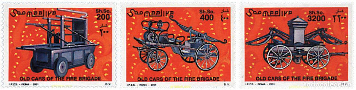 Sellos: 91807 MNH SOMALIA 2001 COCHES DE BOMBEROS