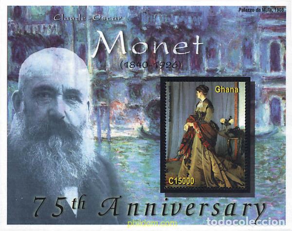 Sellos: 78472 MNH GHANA 2001 75 ANIVERSARIO DE LA MUERTE DE CLAUDE MONET