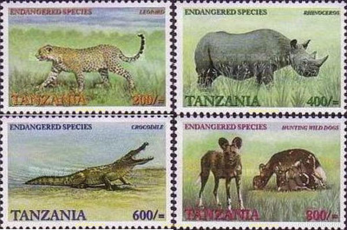 Sellos: 78559 MNH TANZANIA 2001 ESPECIES EN PELIGRO