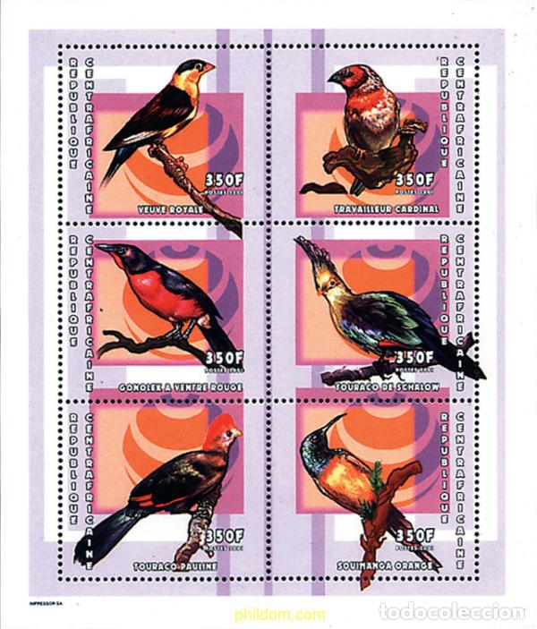 Sellos: 290326 MNH CENTROAFRICANA 2001 AVES