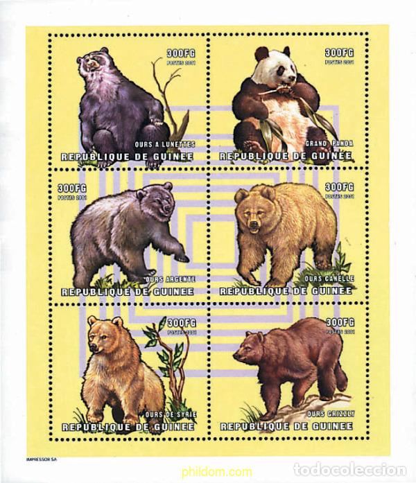 Sellos: 323738 MNH GUINEA 2001 OSOS