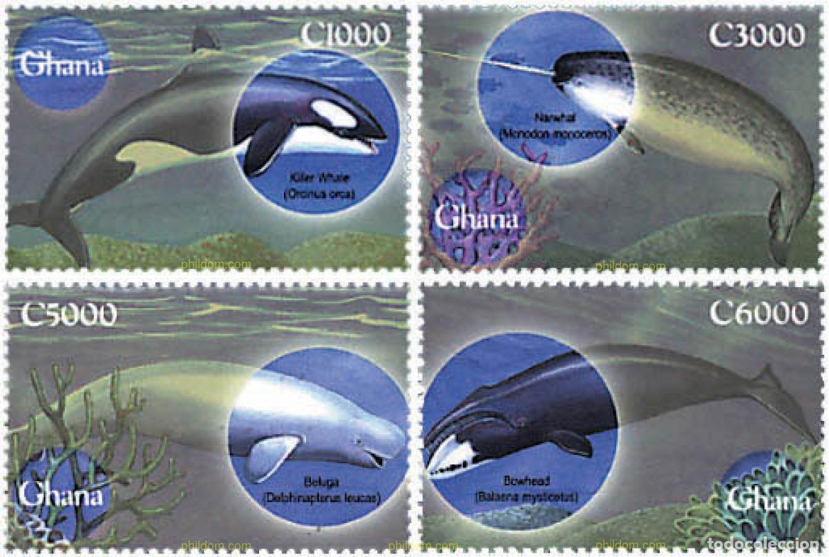 Sellos: 79217 MNH GHANA 2001 EL MUNDO DE LAS BALLENAS