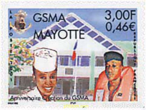 Sellos: 80857 MNH MAYOTTE 2001 ANIVERSARIO DE LA CREACION DEL GSMA