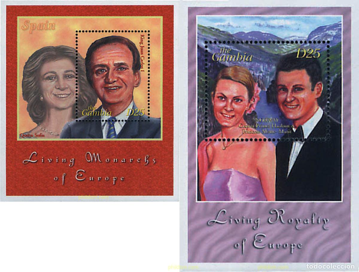 Sellos: 86151 MNH GAMBIA 2001 MONARCAS EUROPEOS