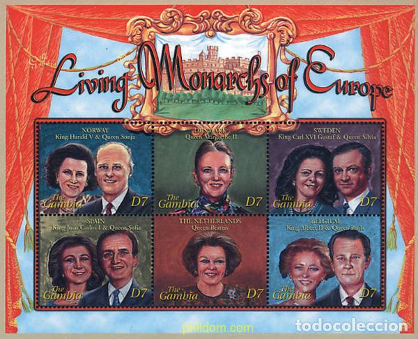 Sellos: 317105 MNH GAMBIA 2001 MONARCAS EUROPEOS
