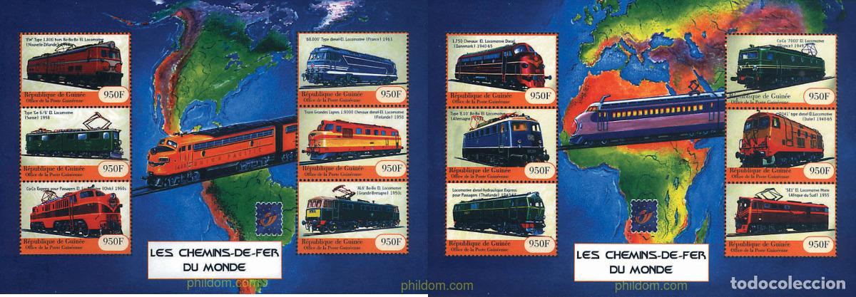 Sellos: 282481 MNH GUINEA 2001 TRENES DEL MUNDO