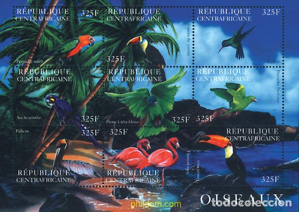 Sellos: 621205 MNH CENTROAFRICANA 2001 AVES
