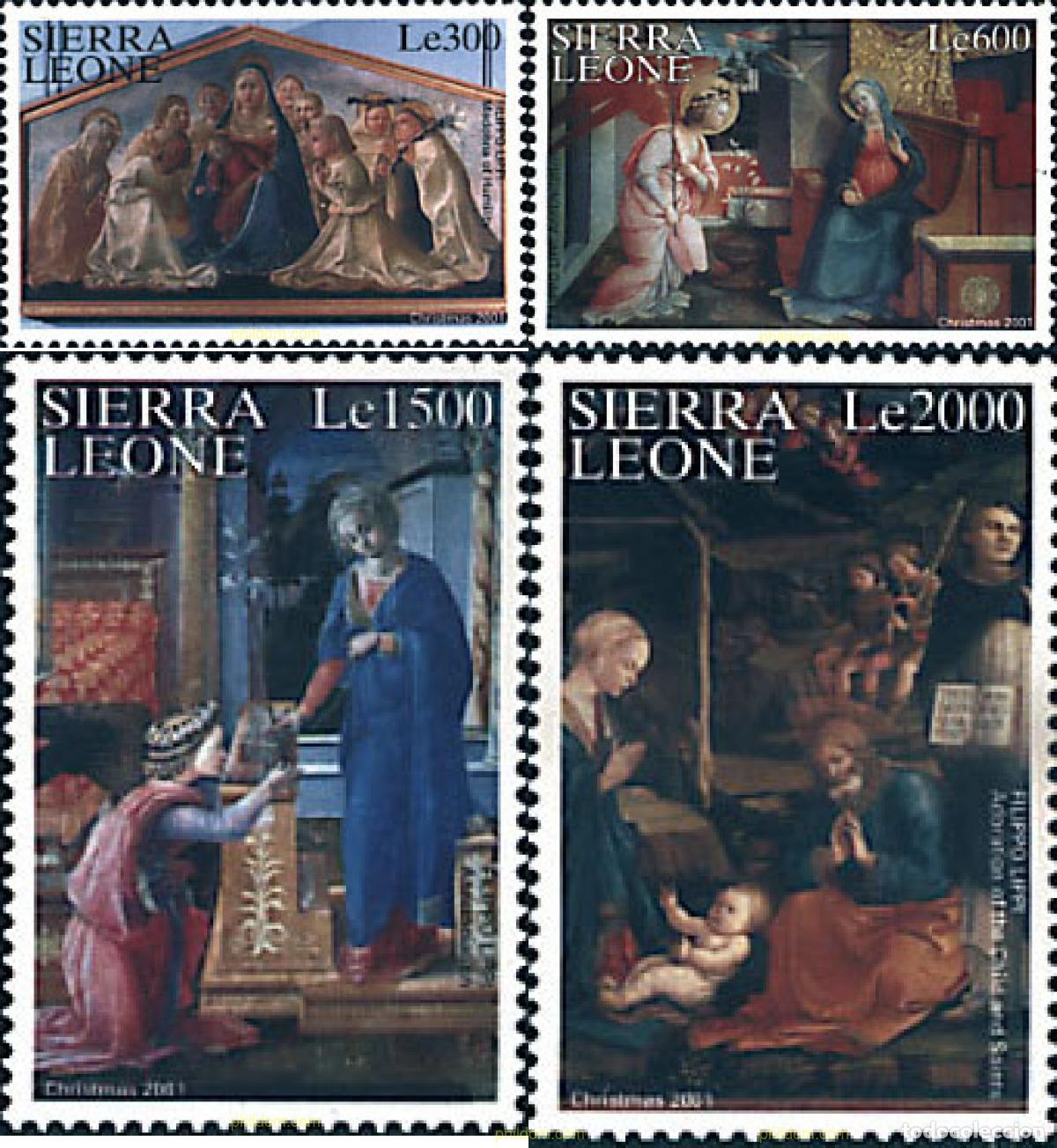 Sellos: 87497 MNH SIERRA LEONA 2001 NAVIDAD. PINTURAS DE FILIPPO LIPPI