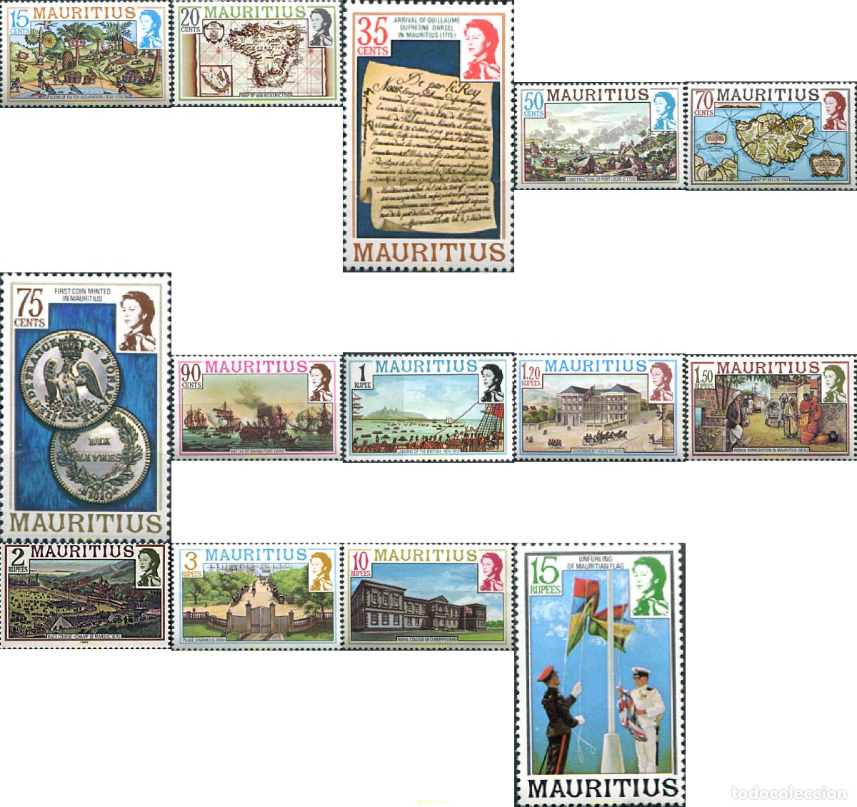 Sellos: 588340 MNH MAURICIO 1978 HISTORIA Y MAPAS