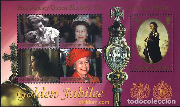 Francobolli: 88027 MNH ASCENSION 2002 50 ANIVERSARIO DEL ACCESO AL TRONO DE ISABEL II
