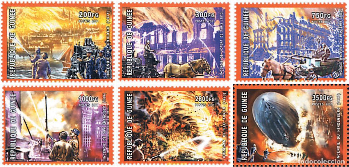 Timbres: 323736 MNH GUINEA 2001 BOMBEROS