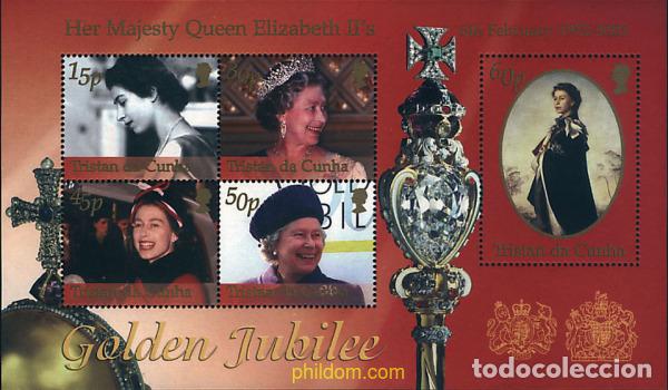 Sellos: 88362 MNH TRISTAN DA CUNHA 2002 50 ANIVERSARIO DEL ACCESO AL TRONO DE ISABEL II