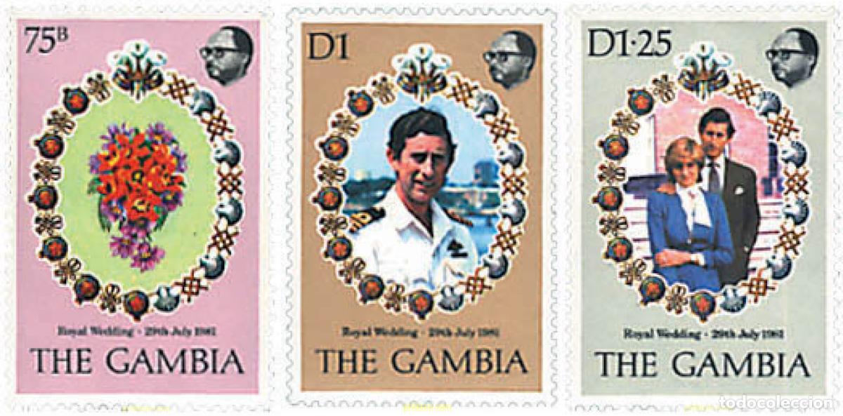 Sellos: 91086 MNH GAMBIA 1981 BODA DEL PRINCIPE CARLOS Y LADY DIANA SPENCER
