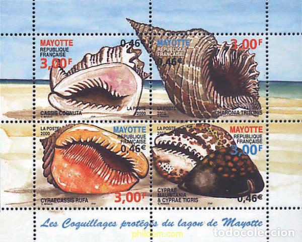 Sellos: 91660 MNH MAYOTTE 2000 CONCHAS PROTEGIDAS DE LAGON