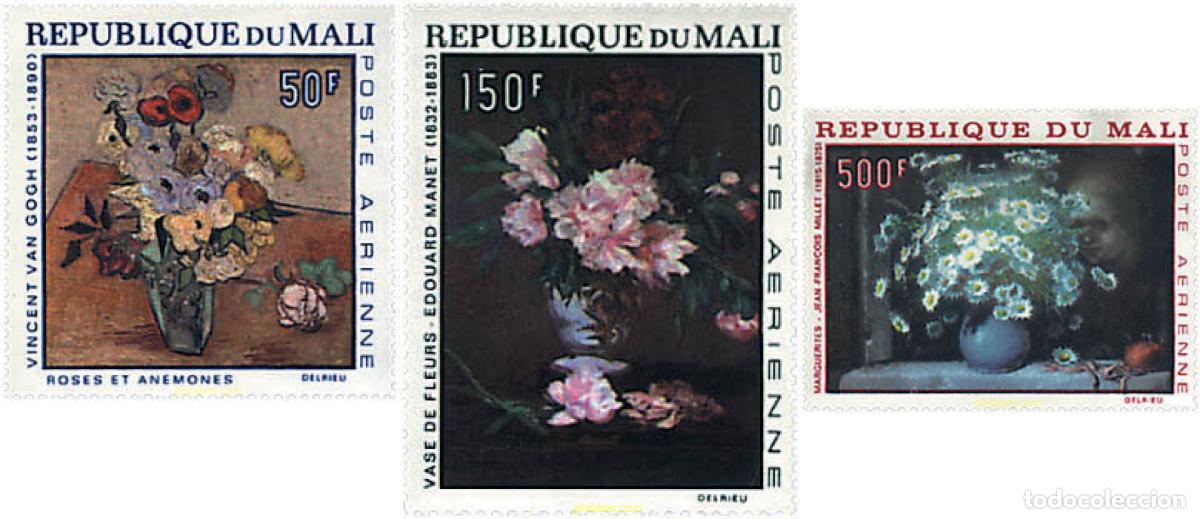 Sellos: 670852 HINGED MALI 1968 PINTURAS DE FLORES