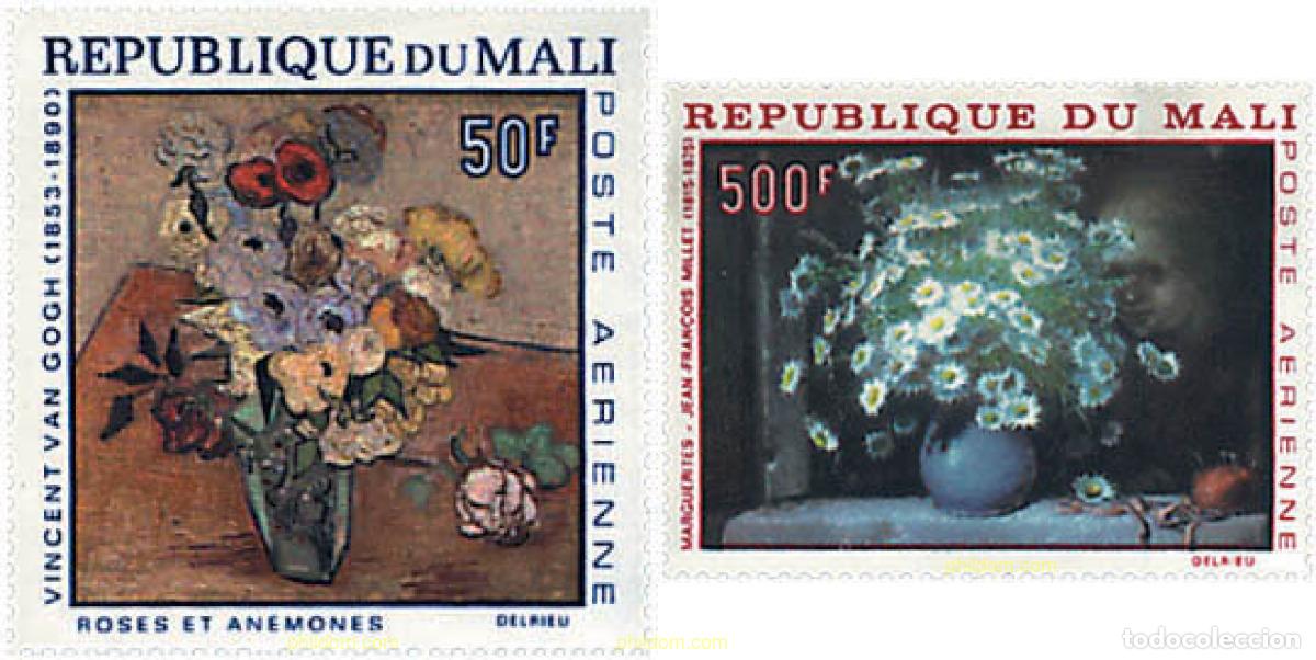 Sellos: 670853 HINGED MALI 1968 PINTURAS DE FLORES
