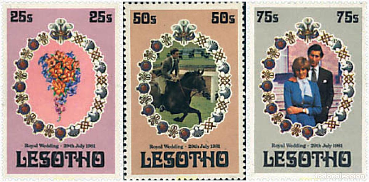 Sellos: 96365 MNH LESOTHO 1981 BODA DEL PRINCIPE CARLOS Y LADY DIANA SPENCER