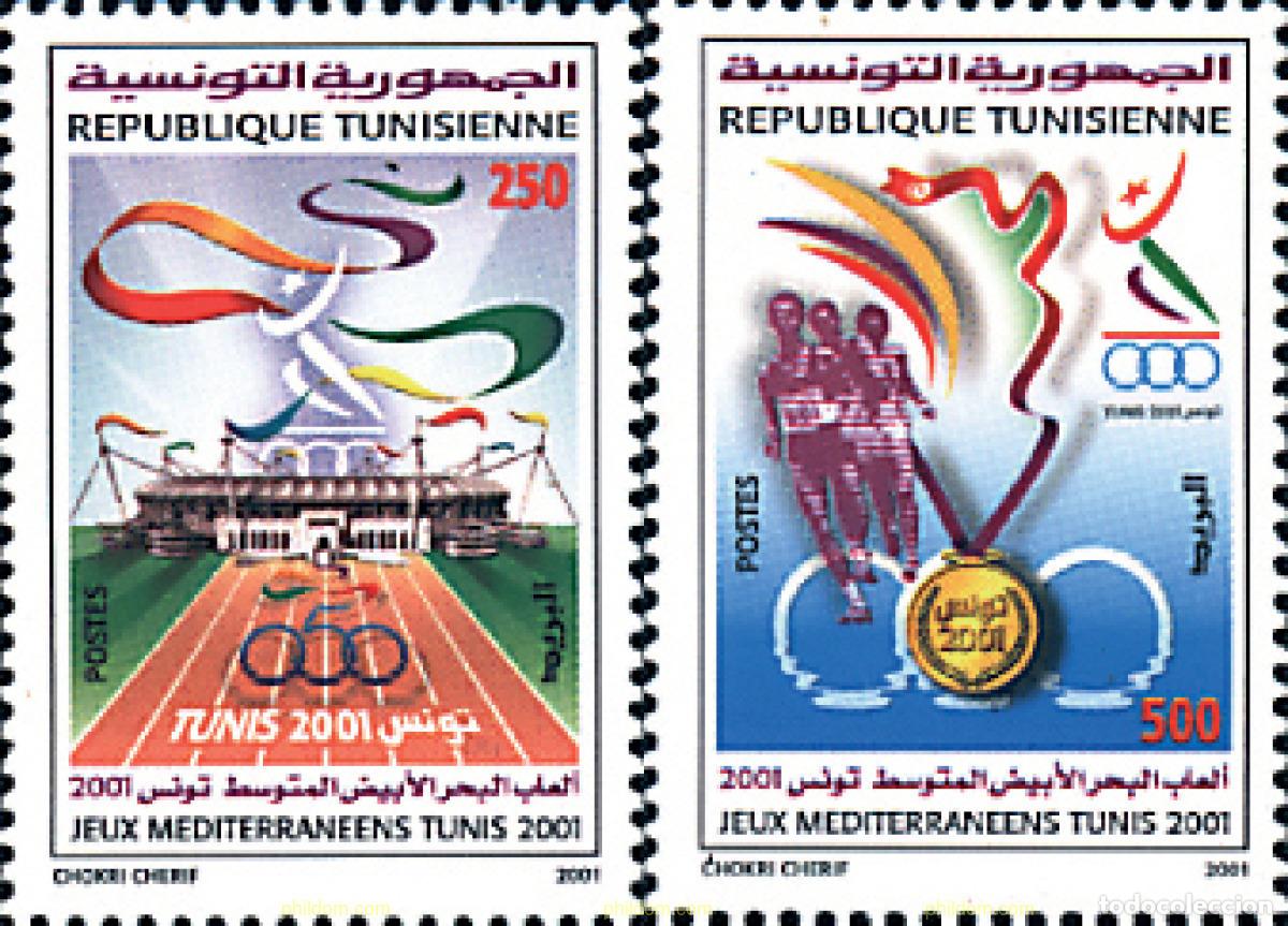 Sellos: 93564 MNH TUNEZ 2001 JUEGOS MEDITERRANEOS
