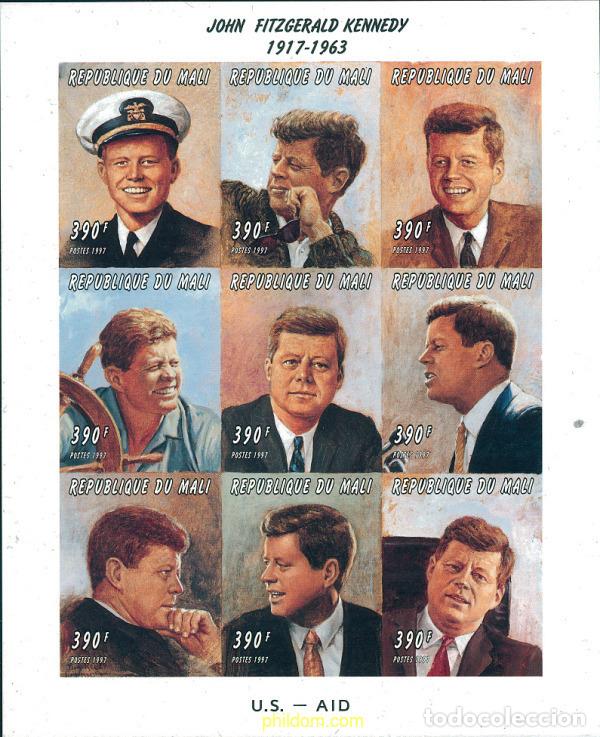 Sellos: 110108 MNH MALI 1997 80&ordm; ANIVERSARIO DEL NACIMIENTO DE JOHN FITZGERALD KENNEDY ( 1917-1963)