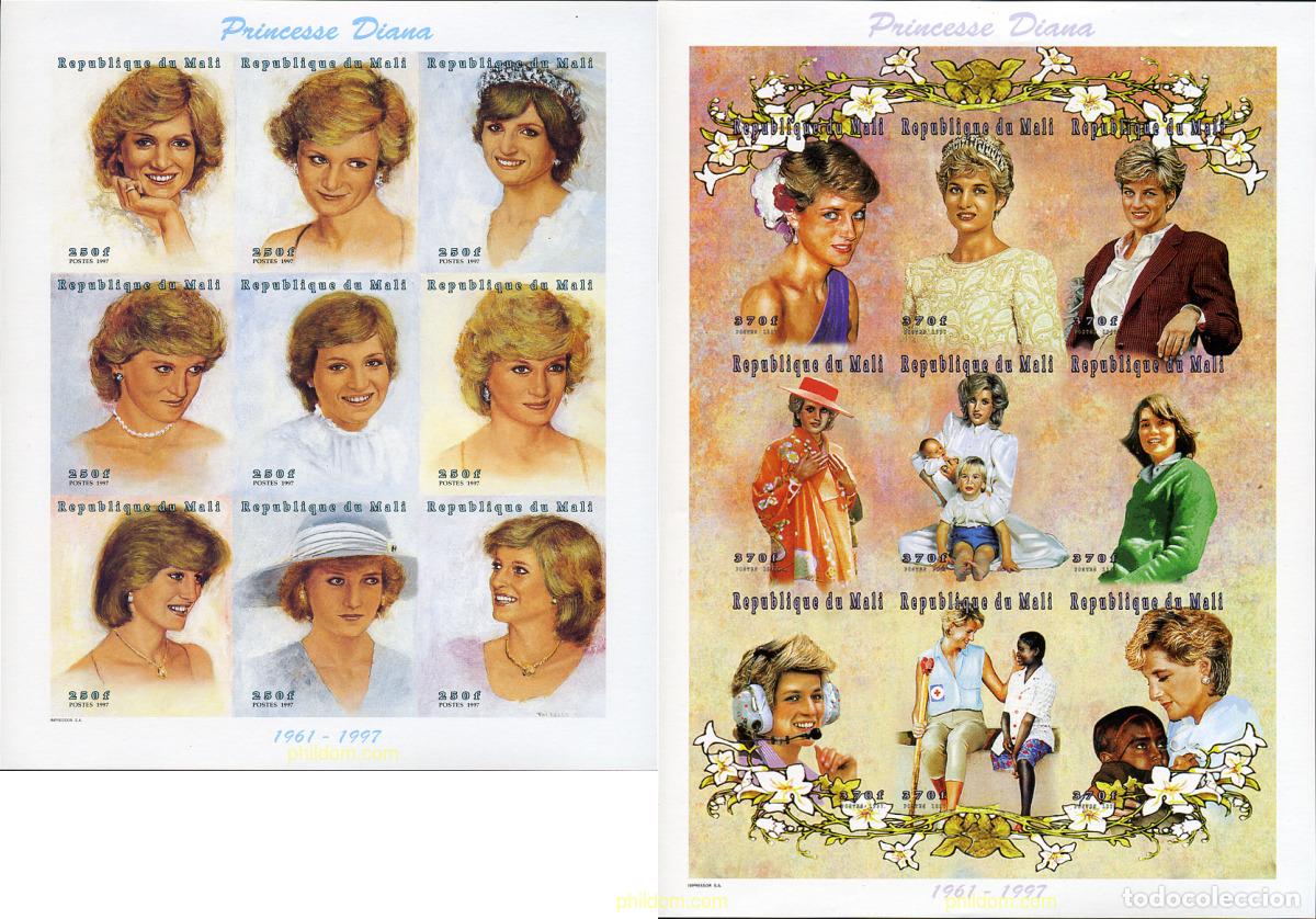 Sellos: 110134 MNH MALI 1997 EN HOMENAJE A LA PRINCESA DIANA