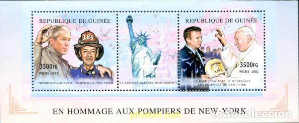 Sellos: 4549 MNH GUINEA 2002 HOMENAJE A LOS BOMBEROS DE NUEVA YORK