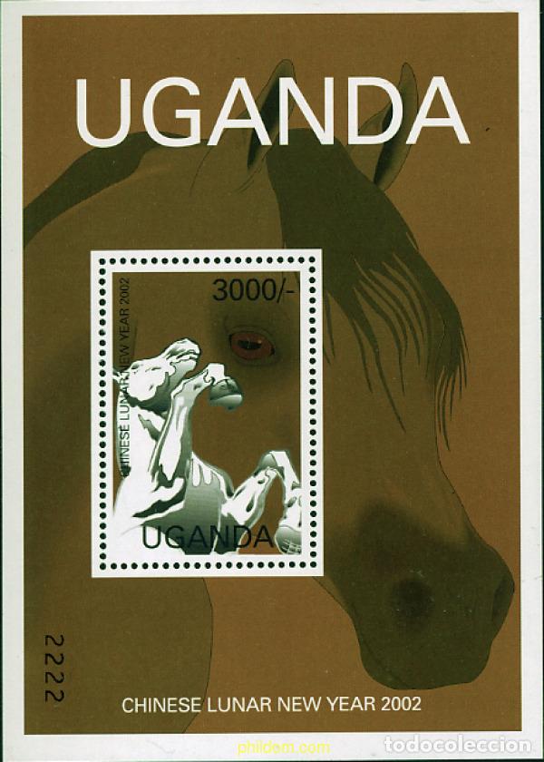 Sellos: 99976 MNH UGANDA 2002 A&Ntilde;O LUNAR CHINO - A&Ntilde;O DEL CABALLO