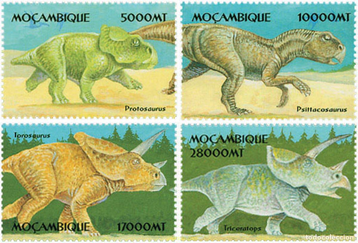 Sellos: 100399 MNH MOZAMBIQUE 2002 FAUNA PREHISTORICA