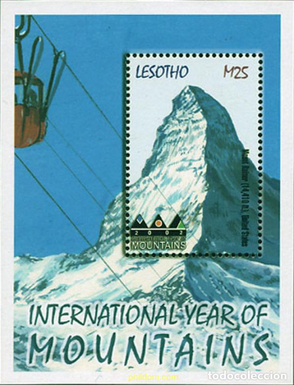 Sellos: 100623 MNH LESOTHO 2002 A&Ntilde;O INTERNACIONAL DE LA MONTA&Ntilde;A