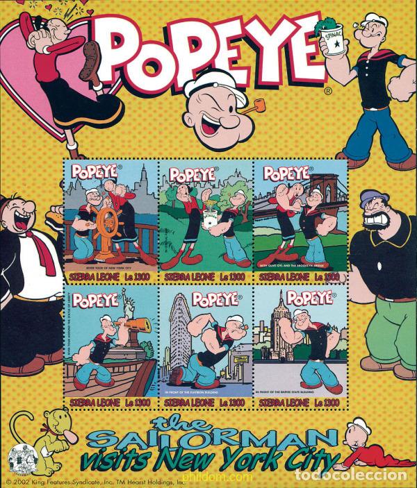 Sellos: 240287 MNH SIERRA LEONA 2002 POPEYE