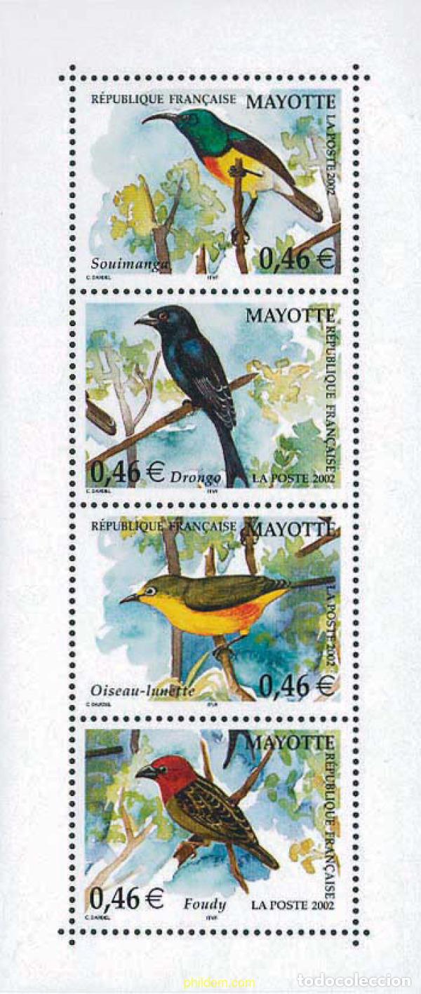 Sellos: 102997 MNH MAYOTTE 2002 AVES