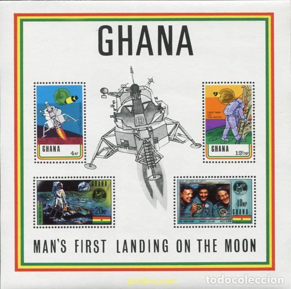 Sellos: 103888 MNH GHANA 1970 ALUNIZAJE DEL APOLO 11