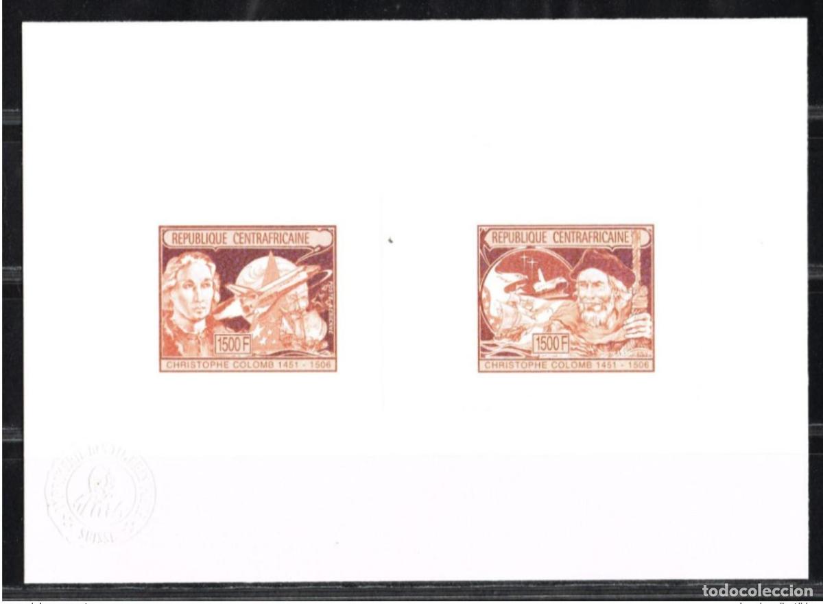 Sellos: Centroafricana 1985 Mi. 1201 - 1202 Prueba art&iacute;stica Christophe Colomb