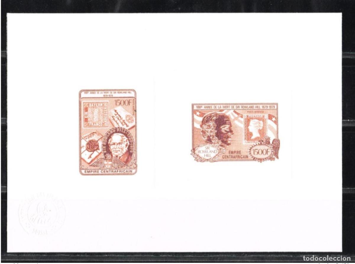 Sellos: Centroafricana 1978 Mi. 598 - 599 Prueba de artista Sir Rowland Hill 1979