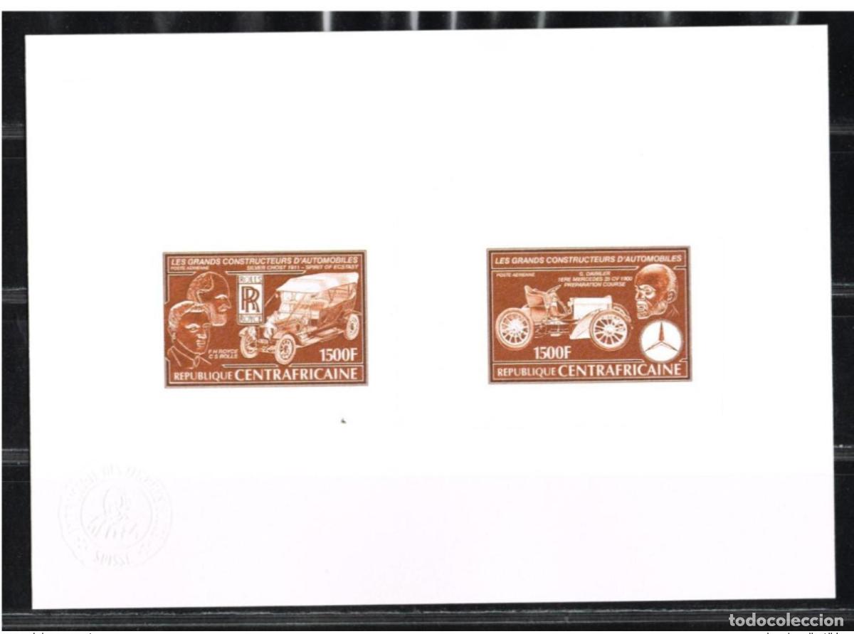 Sellos: Rolls-Royce Mercedes Centroafricano 1983 Mi. 950 - 951 Artist Proof