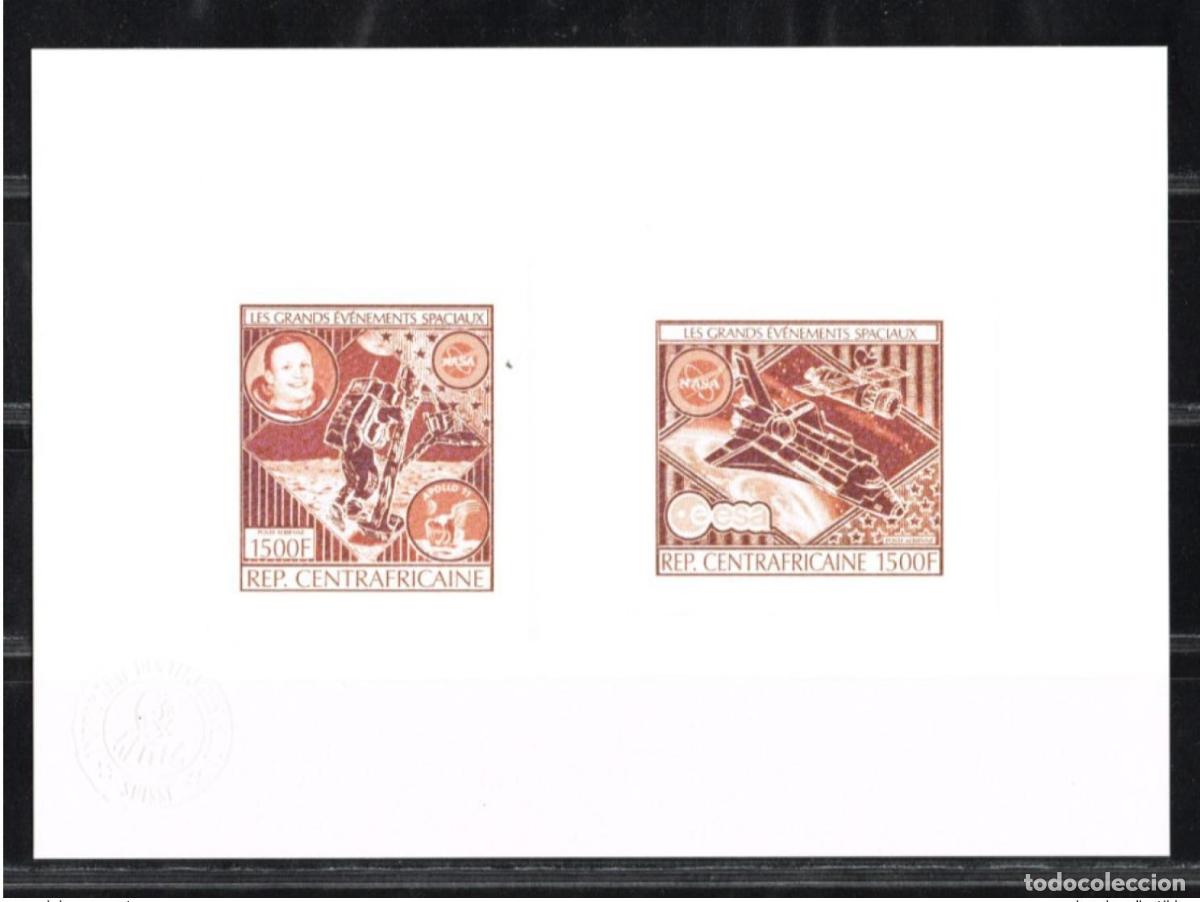 Sellos: Centroafricana 1980 Mi. 670-671 Colectiva Artist Proof USA Space NASA