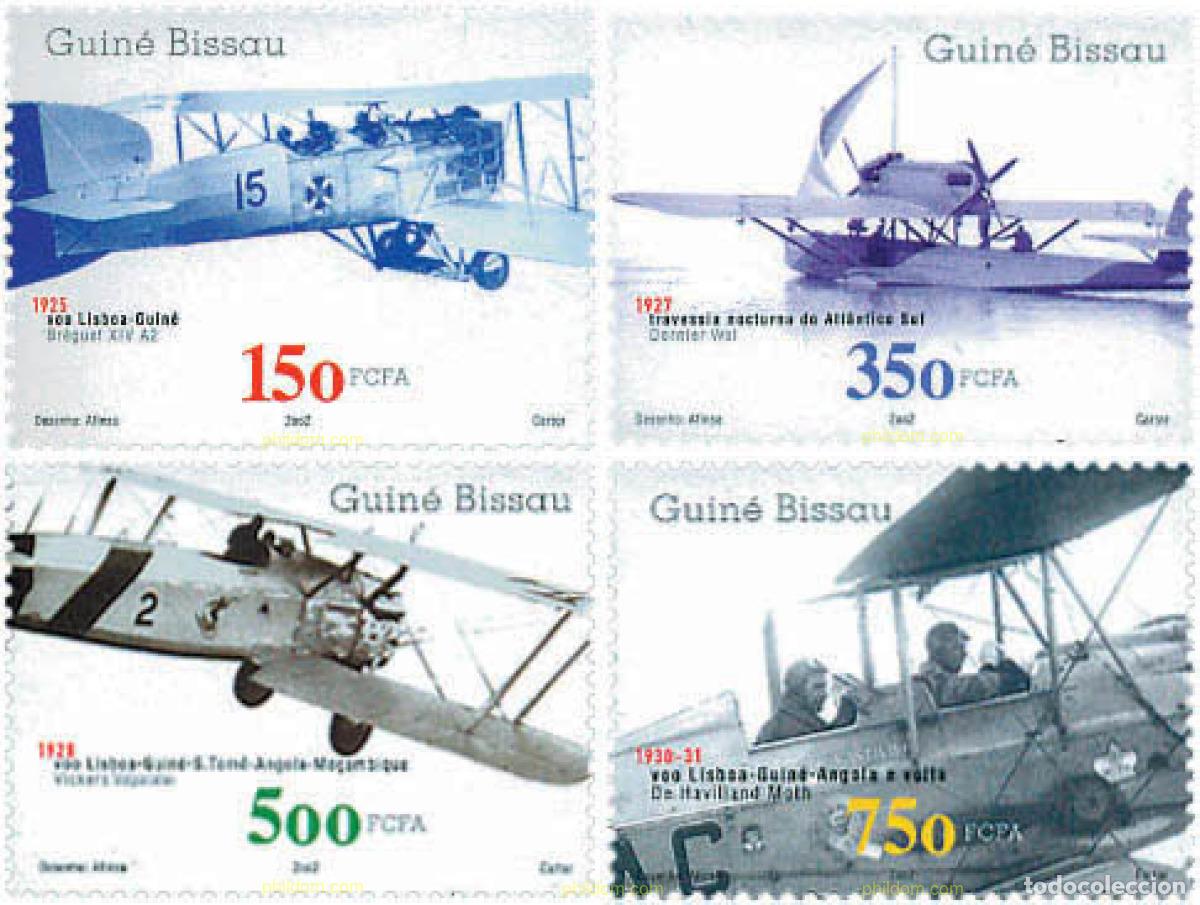Sellos: 110355 MNH GUINEA BISSAU 2002 AVIONES