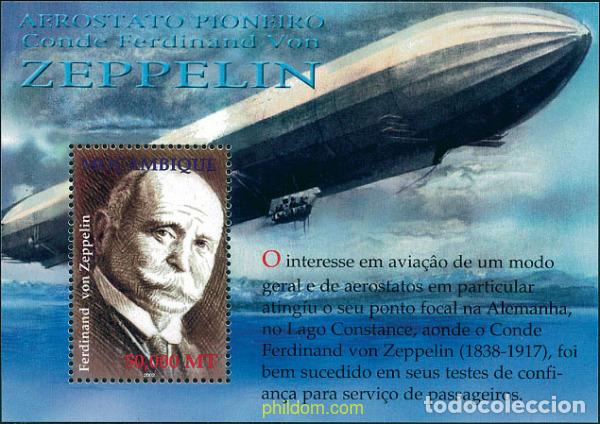 Sellos: 345922 MNH MOZAMBIQUE 2002 DIRIGIBLES