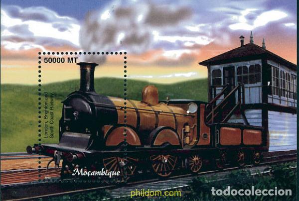 Sellos: 345932 MNH MOZAMBIQUE 2002 GRANDES TRENES DEL MUNDO