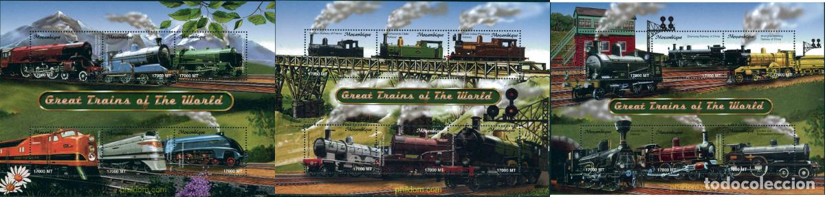 Sellos: 230690 MNH MOZAMBIQUE 2002 GRANDES TRENES DEL MUNDO