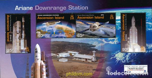 Sellos: 115030 MNH ASCENSION 2003 ESTACION ESPACIAL ARIANE DOWNRANGE