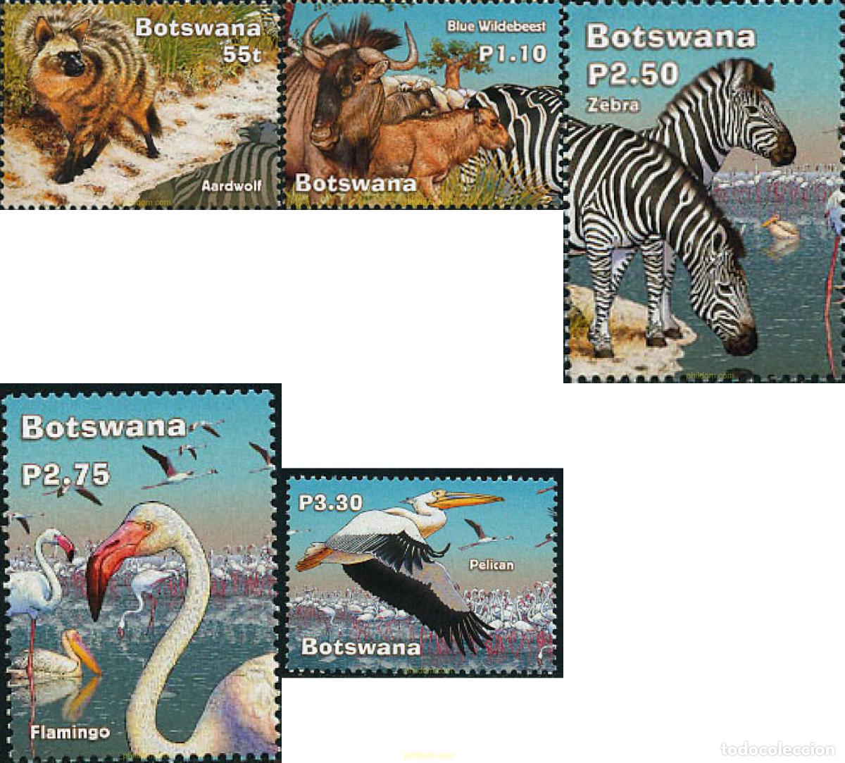 Sellos: 138568 MNH BOTSWANA 2002 FAUNA DEL LAGO SALADO MAKGADIKGADI