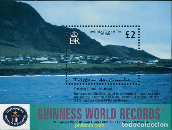 Sellos: 115289 MNH TRISTAN DA CUNHA 2003 RECORDS DEL MUNDO