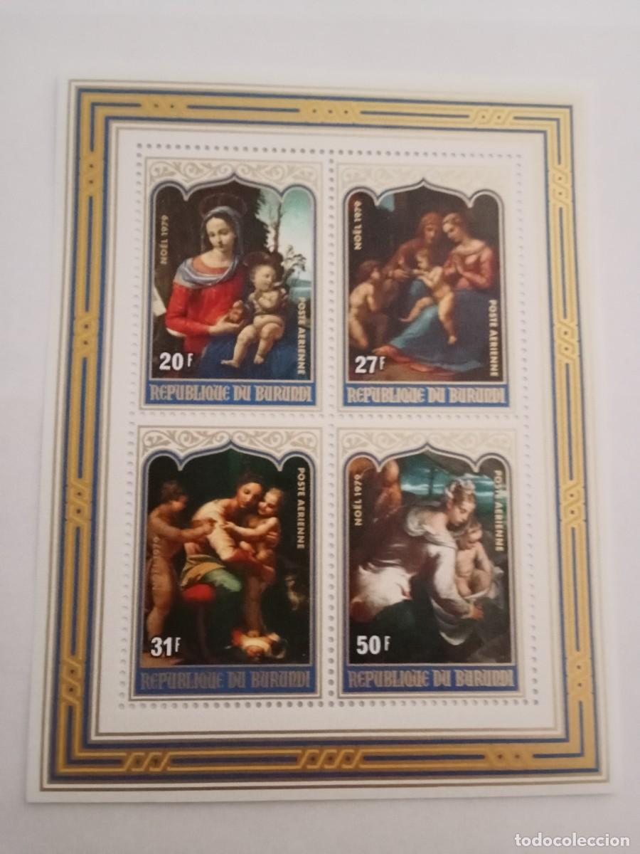 Sellos: REP&Uacute;BLICA DE BURUNDI, A&Ntilde;O 1979, YVERT B109**MNH, HOJITA NAVIDAD